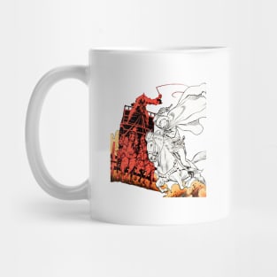 The Ghost Rider Red White Horses Western Wild West Ghost Cowboy Halloween Comic Mug